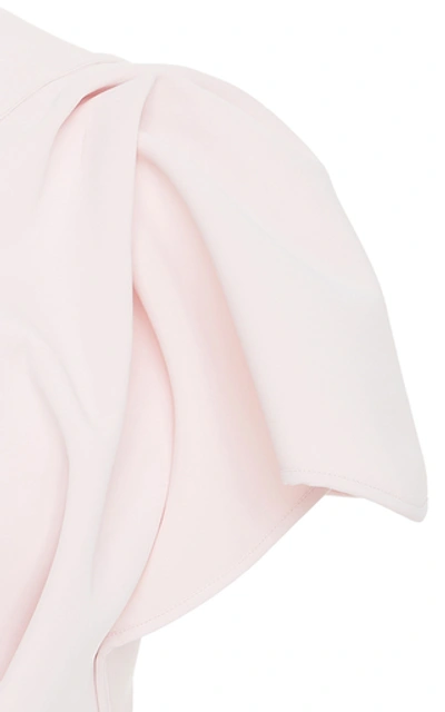 Shop Acler Crawford Cropped Crepe De Chine Top In Pink