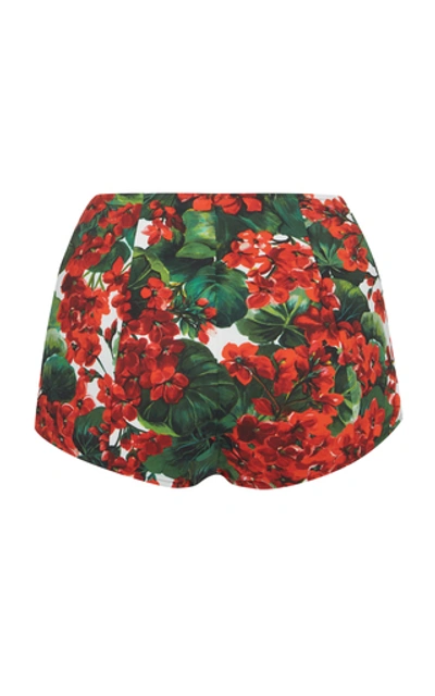 Shop Dolce & Gabbana High-rise Printed Bikini Briefs In Floral