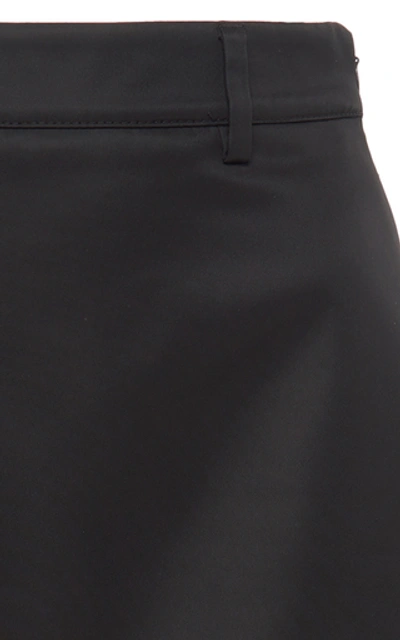 Shop Prada Nylon Midi Skirt In Black