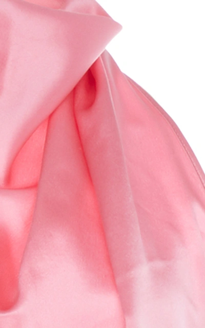 Shop Rowen Rose Halter Art Deco Tiered Silk Dress In Pink