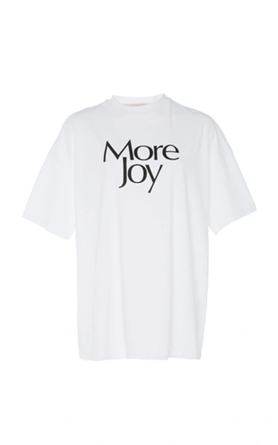 Shop Christopher Kane More Joy Cotton-jersey T-shirt In White