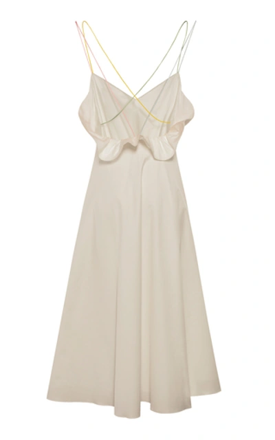 Shop Anna October Daria Cotton Midi Dress In White