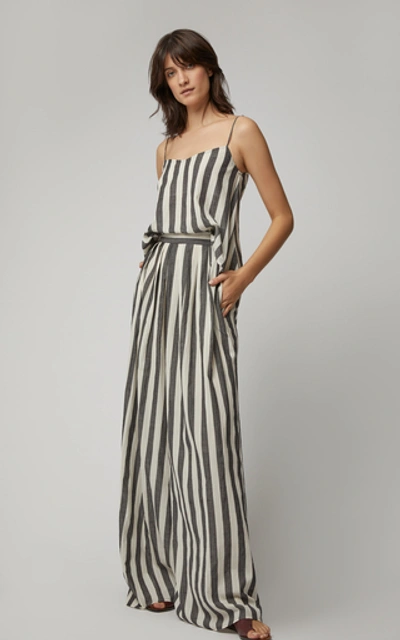 Shop Anaak Annex Striped Wide-leg Pants