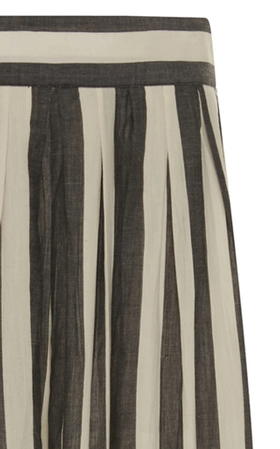 Shop Anaak Annex Striped Wide-leg Pants