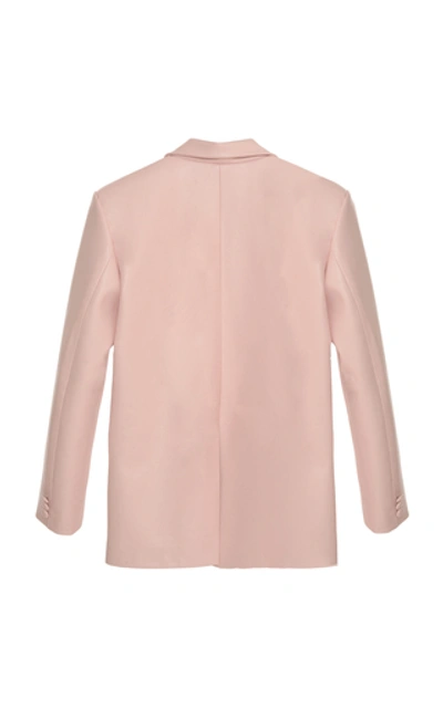Shop Anouki Single-breasted Leather-effect Blazer In Pink