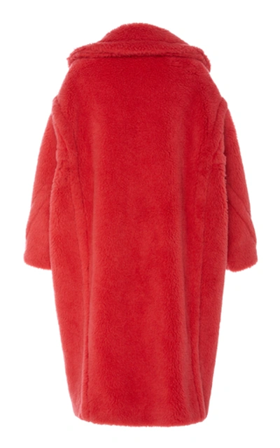 Shop Max Mara Tedgirl Oversized Alpaca And Wool-blend Coat In Pink