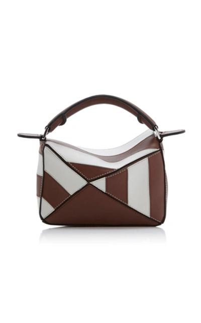 Shop Loewe Puzzle Rugby Mini Leather Bag In Brown