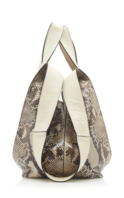 Shop Loewe Hobo Tote Bag With Snake In Python