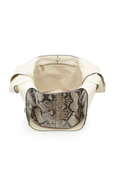 Shop Loewe Hobo Tote Bag With Snake In Python