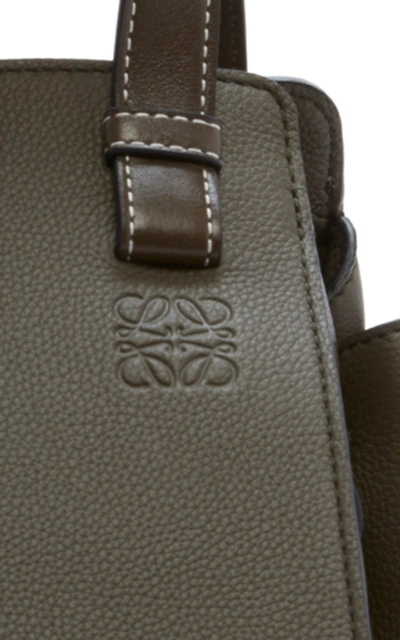 Shop Loewe Hammock Small Leather Bag In Green