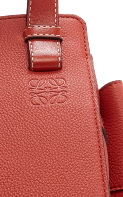 Shop Loewe Hammock Small Leather Bag In Red