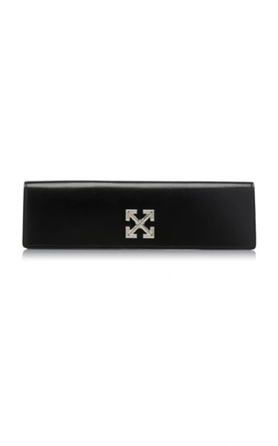 Shop Off-white Jitney 2.2 Leather Clutch In Black