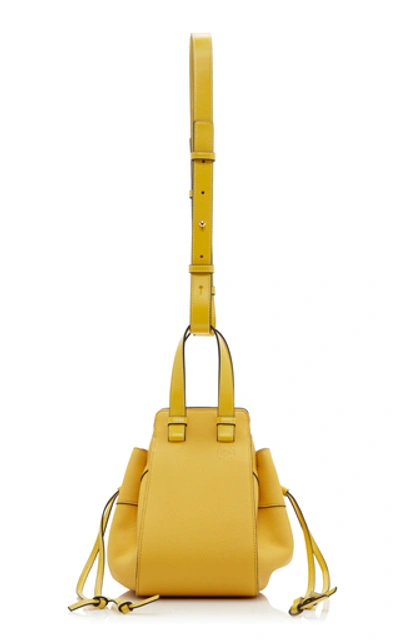 Shop Loewe Hammock Small Leather Bag In Yellow