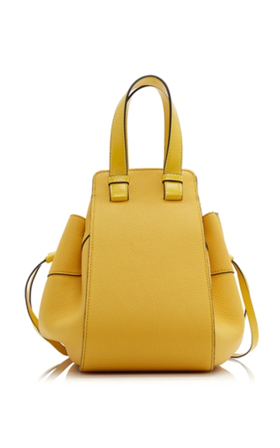 Shop Loewe Hammock Small Leather Bag In Yellow