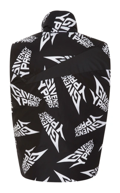 Shop Givenchy Printed Shell Down Vest In Black