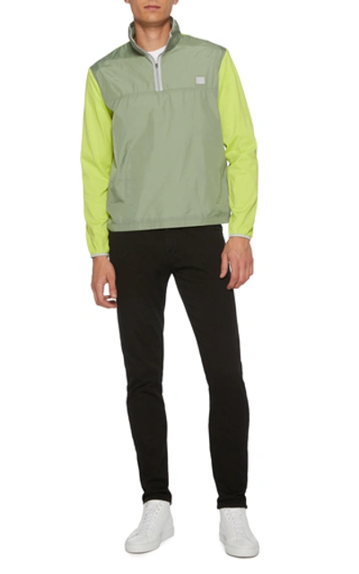 Shop Acne Studios Osric Colorblocked Shell Jacket In Green