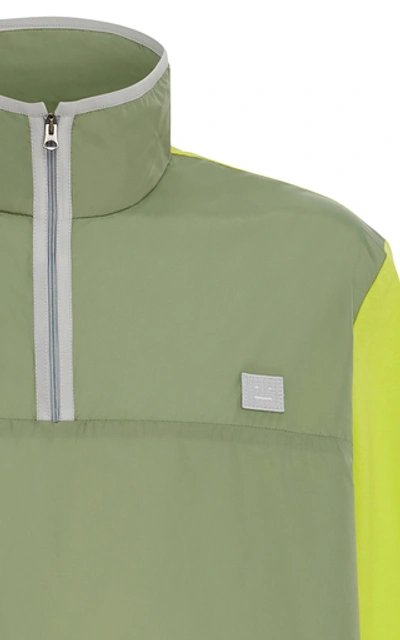 Shop Acne Studios Osric Colorblocked Shell Jacket In Green