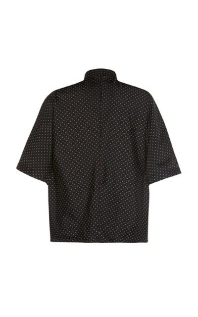 Shop Haider Ackermann Polka-dot Cotton-poplin Shirt In Black
