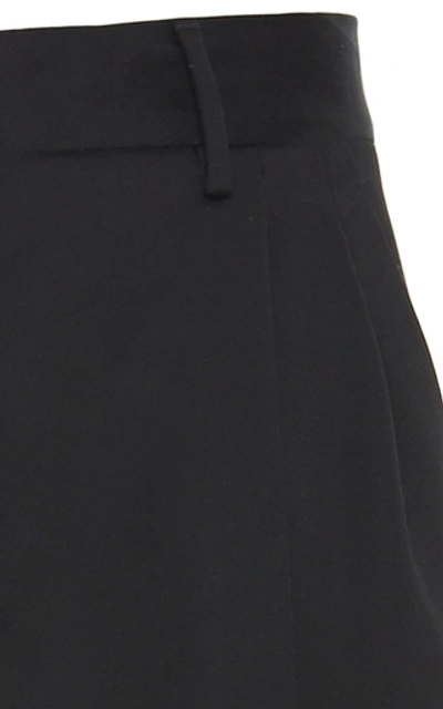 Shop Loewe Wool Wide-leg Pants In Black