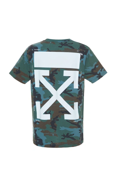 Shop Off-white Printed Camouflage Cotton-jersey T-shirt Si