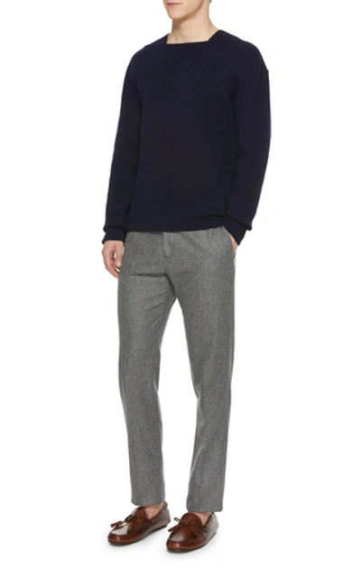 Shop Ralph Lauren Boat Neck Cashmere Sweater In Navy