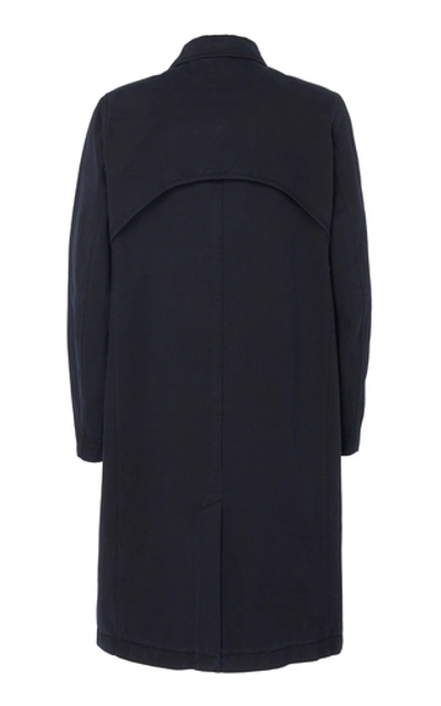 Shop Jw Anderson Oversized Cotton-twill Jacket In Navy