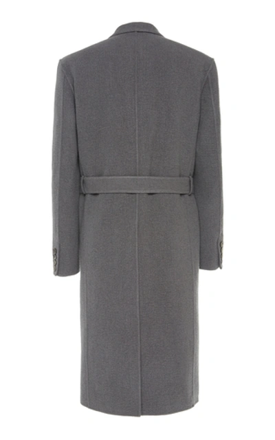 Shop Rochas Pantelleria Wool And Cashmere-blend Coat In Grey