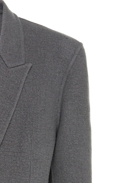 Shop Rochas Pantelleria Wool And Cashmere-blend Coat In Grey