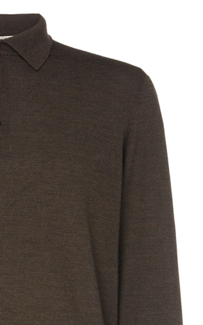 Shop Fioroni Wool And Cashmere-blend Polo Shirt In Grey
