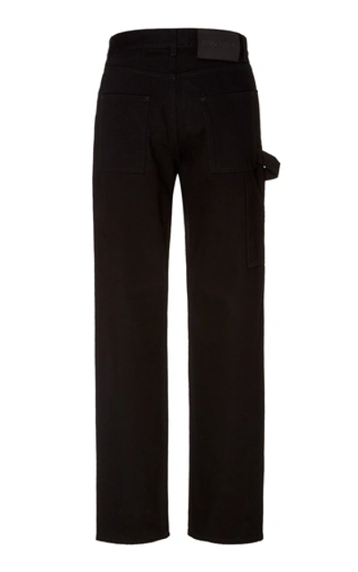 Shop Jw Anderson Straight-leg Cargo Jeans In Black