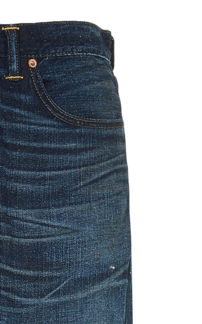 Shop Rrl Mid-rise Slim-leg Jeans In Blue