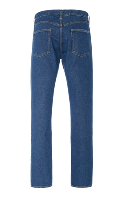 Shop Simon Miller True Blue Mid-rise Straight-leg Jeans