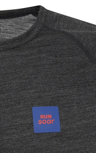 Shop Soar Stretch-knit T-shirt In Grey