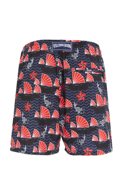 Shop Vilebrequin Mahina Hong Kong Printed Swim Shorts In Navy