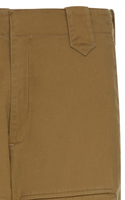 Shop Givenchy Cotton-twill Slim-fit Cargo Pants In Khaki