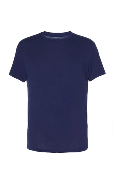 Shop Frescobol Carioca Cotton-jersey T-shirt In Navy