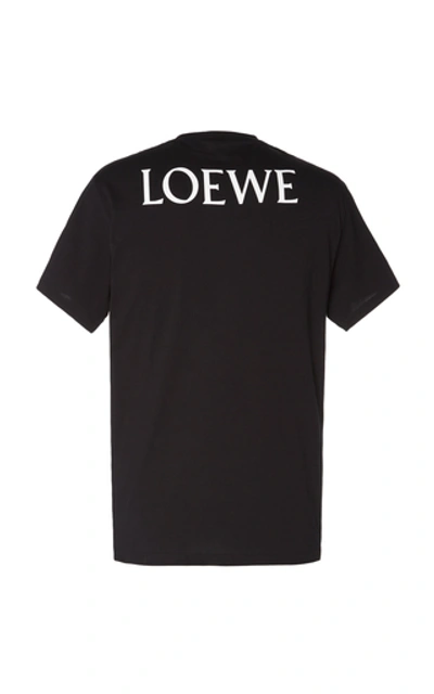 Shop Loewe Window Printed Cotton-jersey T-shirt In Black