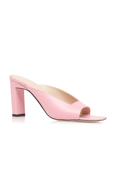 Shop Wandler Isa Patent Leather Sandals In Pink