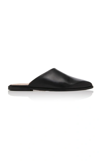 Shop Atp Atelier Anzi Leather Slides In Black