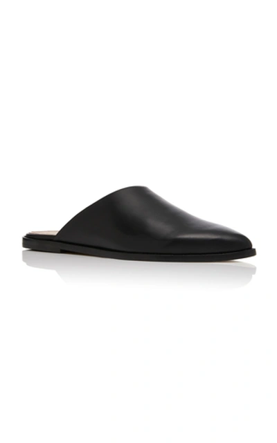 Shop Atp Atelier Anzi Leather Slides In Black