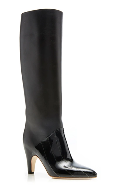 Shop Gabriela Hearst Rimbaud Leather Boots In Black