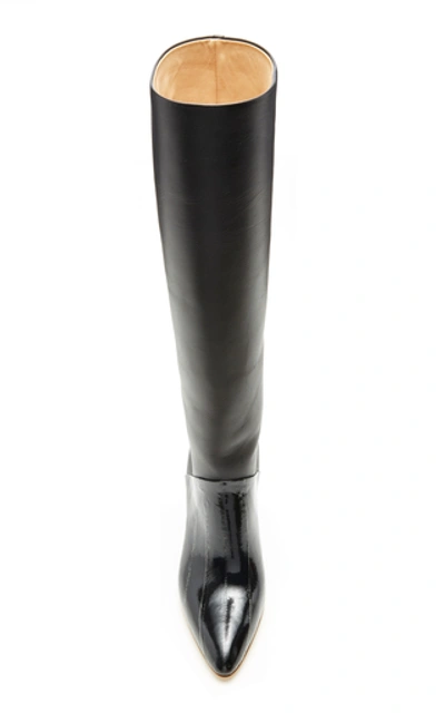 Shop Gabriela Hearst Rimbaud Leather Boots In Black
