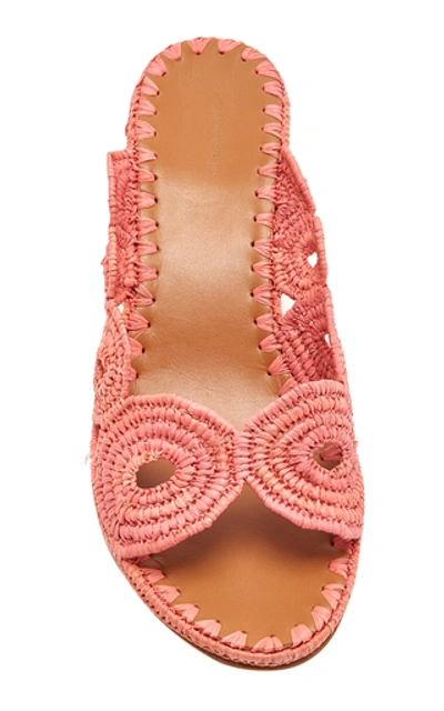 Shop Carrie Forbes Ayoub Raffia Mules In Pink