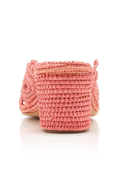 Shop Carrie Forbes Ayoub Raffia Mules In Pink