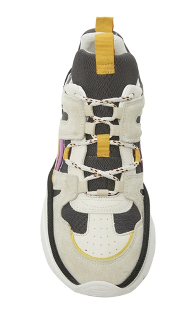 Shop Isabel Marant Kindsay Leather-paneled Low-top Sneakers In Multi