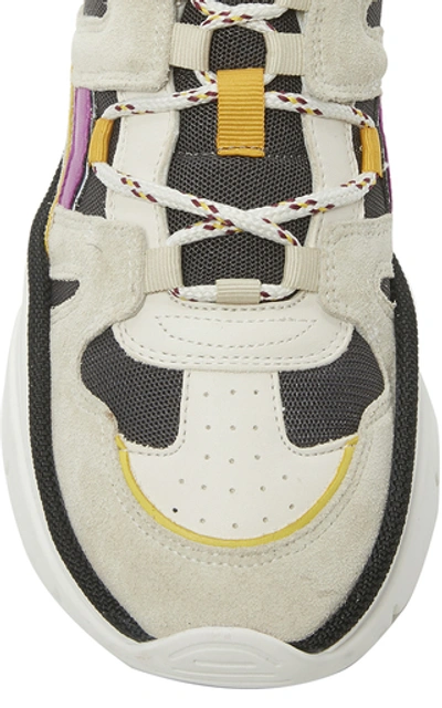 Shop Isabel Marant Kindsay Leather-paneled Low-top Sneakers In Multi