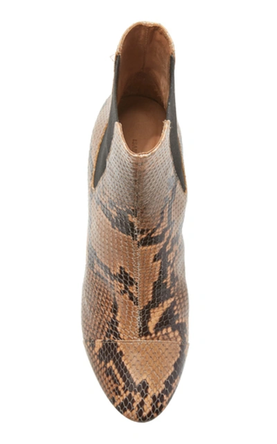 Shop Isabel Marant Danae Snake-effect Leather Ankle Boot In Brown