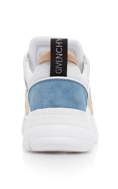 Shop Givenchy Jaw Suede, Leather, Neoprene And Rubber Sneakers In White