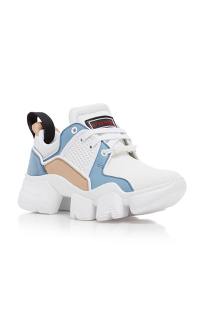 Shop Givenchy Jaw Suede, Leather, Neoprene And Rubber Sneakers In White