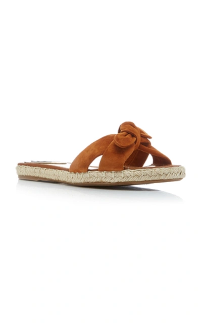 Shop Tabitha Simmons Heli Leather Slides In Brown